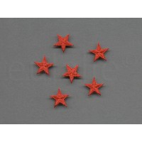 applicatie sterren rood 2 cm (3 stuks)