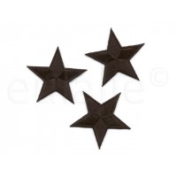 applicatie sterren zwart 5.5 cm