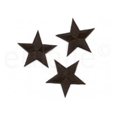 applicatie sterren zwart 5.5 cm