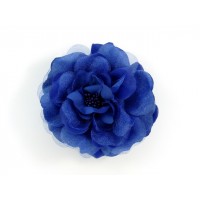 bloem corsage met kralen stamper kobaltblauw