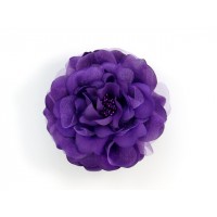 bloem corsage met kralen stamper paars
