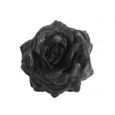 bloem corsage met organza zwart
