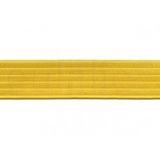 ceintuur elastiek satijn geel 4 cm