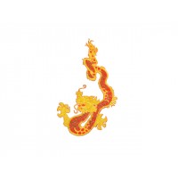 chinese draak goud rood links