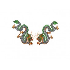 chinese draken set zilver oranje