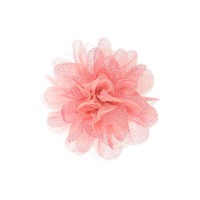 bloem corsage tule zacht roze glitter
