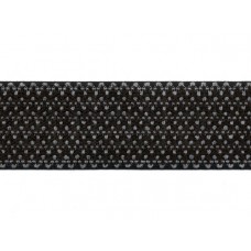 elastiek breed zwart grijs stippel 6 cm