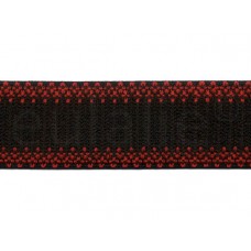 elastiek breed zwart rood 6 cm