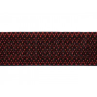elastiek breed zwart rood stippel 6 cm
