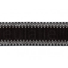 elastiek  breed zwart wit 6 cm