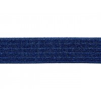 Elastiek lurex kobaltblauw 4cm 
