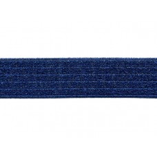 Elastiek lurex kobaltblauw 4cm 