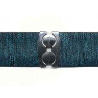 elastische ceintuur turquoise lurex 6cm