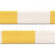 judo band 4 cm geel wit