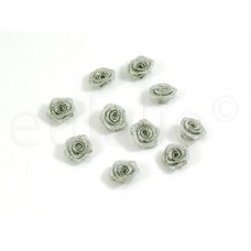 kleine roosjes zilver (10 stuks)