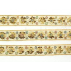 paillettenband gouden bloemen