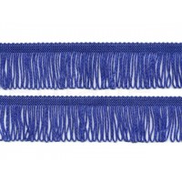 satijnen franje 4 cm kobaltblauw