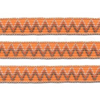 sierband geweven zigzag patroon oranje