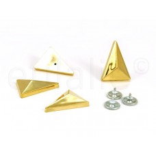 studs driehoek 25 mm goudkleurig (10 stuks)