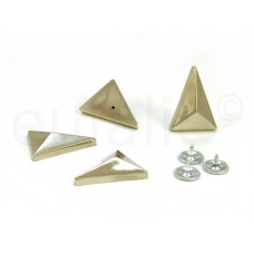 studs driehoek 25 mm zilverkleurig (10 stuks)