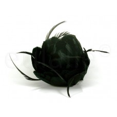 veren corsage bloem extra groot zwart