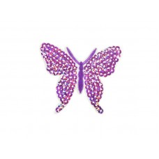 vlinder applicatie pailletten roze