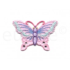 vlinder met strasssteentjes roze