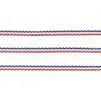 zigzag band rood wit blauw