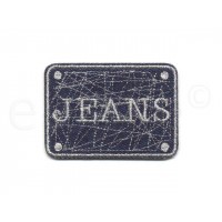 zilveren jeans applicatie donker blauw
